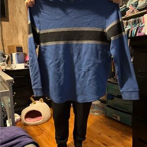 American Eagle Outfitters Blue Ribbed Shirt